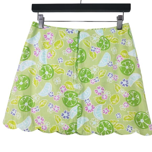 Lilly Pulitzer Skort Skirt Shorts Cute Bright Summer Lemon Lime Casual Resort 2 - Picture 3 of 5